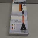 EcoNour 27" Car Snow Brush and Ice Scrapers for Car Windshield (2 Pack) | Scratch Free Bristle Head Snow Brush & Tough Window Snow Scraper with Aluminium Body | Snow Removal Winter Car Accessories (Blue & Orange)