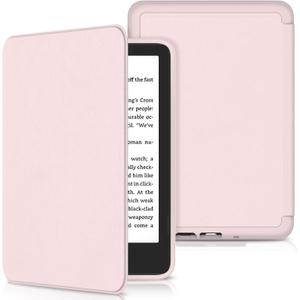 Case for All-New 6 inch Kindle (11th Generation, 2024/2022 Release), Sanyetral Slim PU Leather Cover with Magnetic TPU Back and Auto Sleep/Wake, Not for TCL Remarkable Kobo -Light Pink