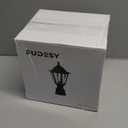 FUDESY Outdoor Post Light, Outdoor White Lamp Post Light Fixture with Pier Mount Base, Waterproof Pole Light Fixture with E26 Socket, Exterior Lamp Post Lantern for Garden Yard Patio Pathway (No Sensor)