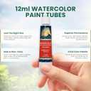 MyArtscape Watercolor Paint Set - 24 x 12ml Tubes - Lightfast - Vibrant Colors - Excellent Transparency - Kit for Vivid Watercolors Painting - Professional Artist Paint Supplies (9.6 Fl Oz (Pack of 1))