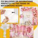 12 Pack Balloon Arch Clips (6x 3.8-in & 6x 4.5-in) Heavy Duty Clips, 100pcs Clear 260 Long Balloons and Multiple Accessories, Balloon Arch Set for Framed Backdrop Decorations Parties Photography DIY