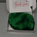 morvally Women Green Costume Wig with Scarf and False Eyelashes Short Green Cosplay Wigs for Adults Halloween Costume Anime Cosplay (Adults)