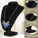 Huquary 6 Pcs Jewelry Display Set Necklace Display Stand T Bar Bracelet Holder Jewelry Bust for Home Store Trade Show(Black)
