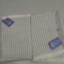 MIULEE Set of 2 Waffle Bathroom Rugs, Boho Bath Rugs Non Slip Washable, Super Absorbent Bath Mats, Ultra Soft Rubber Backed Shower Mats for Bathroom Floor, Tub, LightGrey & Cream, 17x24 Inch