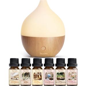 SALKING Aromatherapy Diffuser & Hotel Essential Oils Set, 100ml Diffuser Cool Mist Humidifier with 8 Colors Light and Luxury Hotel Fragrance Oil for Home SALKING Aromatherapy Diffuser & Hotel Essential Oils Set, 100ml Diffuser Cool Mist Humidifier with 8 Colors Light and Luxury Hotel Fragrance Oil for Home