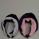 LONEEDY 5 Pack Wide Hard Headband with Teeth for Women, Girlss Hair Band Pleated Cloth Fabric Hair Hoop Accessories (Mixed colors A)