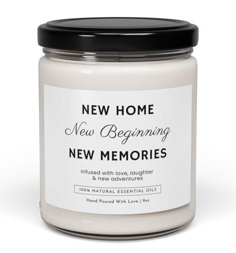 WITH MEMORIES-New Home Candle – New Home, New Beginning, New Memories | Housewarming Gift for Homeowners, New Apartment, Moving Celebration