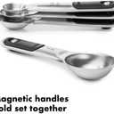OXO Good Grips 4 Piece Stainless Steel Measuring Spoons with Magnetic Snaps