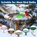 Outdoors 100W Bird Bath Heater for Winter,Birdbath Deicer Pond De-icer Thermostatically Controlled Birdbaths Water Heater with 5.9 Ft Power Cord and Working Indicator Light (White)