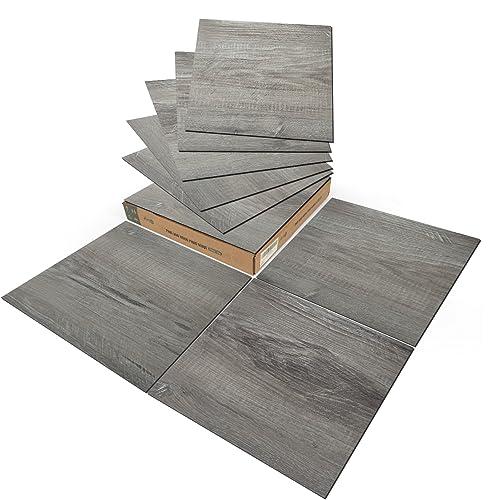 Art3d Peel and Stick Vinyl Floor Tiles 20-Pack 12 x 12 inch, Self Adhesive Waterproof Flooring Wood Planks for Kitchen, Dining Room, Bedrooms, Cover 30 Sq. Ft, Taupe Ash
