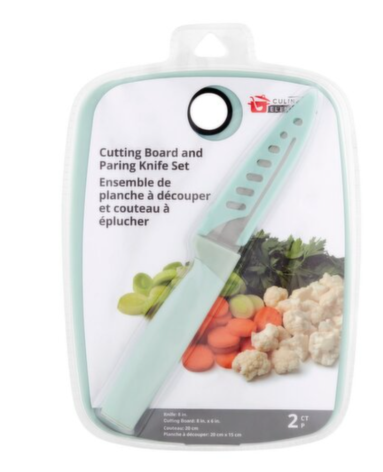 Jacent Culinary Elements Cutting Board and Paring Knife Set, 2 count