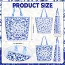 2 x 2 Pack Mahjong Tote Bag Set Mahjong Gifts for Women Mah Jong Tiles Bag Gift for Mah Jong Lover Player Lucky Birthday