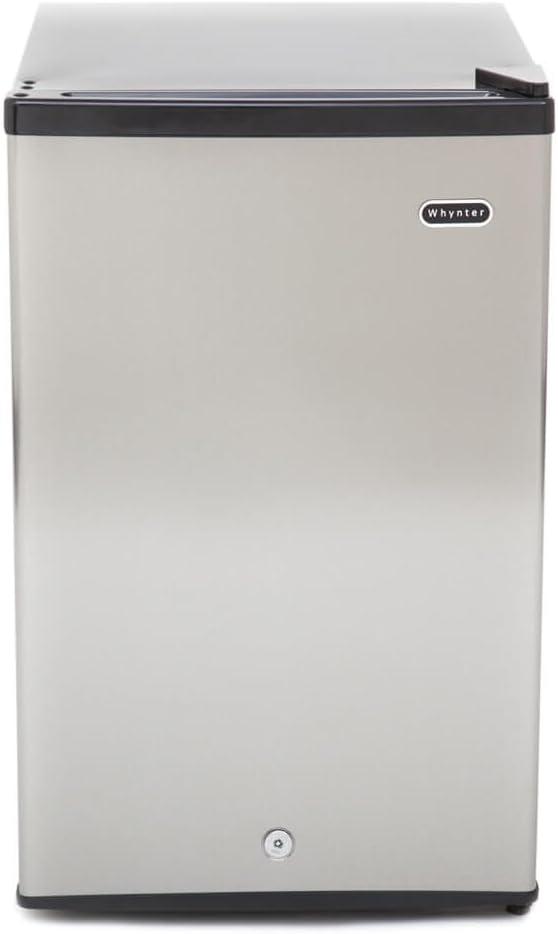 Whynter Upright Freezer 2.1 Cu Ft Lock, Mini Freezer, Stainless CUF-210SS
Adjustable Thermostat and Security Lock, Energy Star Rated, Reversible Door, Adds Compact Frozen Storage at Home