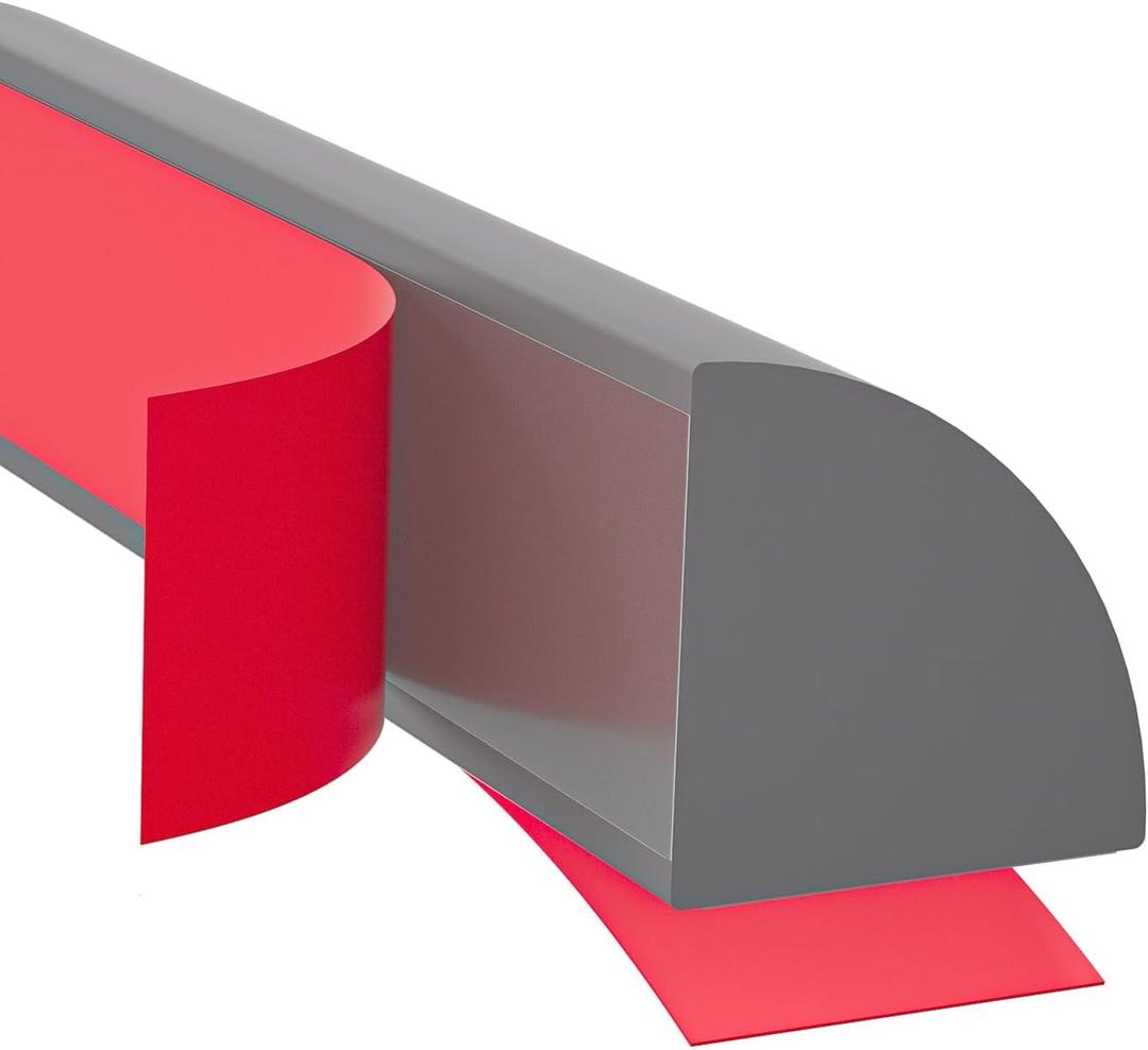 Flexible Quarter Round Molding, Peel and Stick Rubber Quarter Round Trim, Double-Sided Adhesive Bathtub Trim Molding, 118Inch