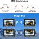Wireless Backup Camera with 7" 1080p Monitor, RV Backup Camera for Furrion Pre-Wired, Recording 4-Channel Split Screen, IR Night Vision, IP69 Wide Angle, Back up Camera Systems for Truck Trailer