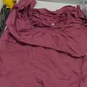Glampunch Womens Off Shoulder Maternity Dress Ruffles Elegant Slim Gowns Fit Maxi Photography Dress Burgundy. XL