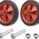 2 Pack Air Compressor Wheel Replacement, Easy to Install, Versatile Use, Absorption, Non-Slip, 5"-6", Shockproof (5")
