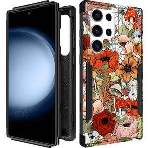 for Samsung Galaxy S22 Ultra Case - Women Cute Girls Phone Cover Cool Aesthetic Unique Design Teen Kawaii Mushroom Heavy Duty Protective Hard Shockproof Military Grade Funda for S22 Ultra