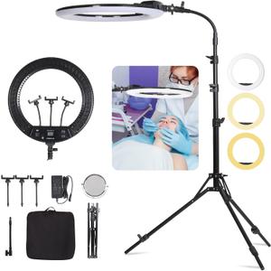 19 inch LED Ring Light Kit for Studio Portrait Photography, YouTube Video Recording, Live Streaming, Eyebrow Tattooing, Eyelash Beauty, Beauty Makeup and Lighting 19 inch LED Ring Light Kit for Studio Portrait Photography, YouTube Video Recording, Live Streaming, Eyebrow Tattooing, Eyelash Beauty, Beauty Makeup and Lighting