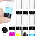 10ml Clear Small Glass Vials with Screw Caps, Small Vials for Essential Oil, Leak-Proof Sample Vials with Lids(10pcs)