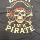 Bruh I'm a Pirate Lazy Pirate Skull Costume Halloween T-Shirt L