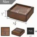 Sopicoz Wood Bed Risers, Heavy Duty Wood Blocks, 1 inch Stackable to 2 inch 3 inch 4 inch High, Furniture Risers for Couch Sofa Cabinet Ottoman End Table (4 pcs Square)