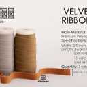 2 x Vitalizart Fall Velvet Ribbon Set 3/8" x 15 Yd Wooden Spool Fabric Trim 3 Rolls * 5 Yd for Christmas Wreath Decoration Handmade Craft Ornaments Gift Wrapping & Bow Making (Khaki Terracotta & Nude)