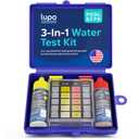Lupo 3-in-1 Pool Test Kit | Pool Testing Kit for Residential Swimming Pools & Spas for Testing Total Chlorine, Total Bromine & pH | Pool Chemical Test for Quick & Accurate At-Home Pool Water Testing