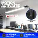 Barrina BS84 Motion Sensor LED Shop Light for Workshop 4FT, Garage Lights Plug in Fixtures, 84W, 5000K, 10000LM Motion Activated, Linkable & Hanging or Flush Mount, 2 Packs