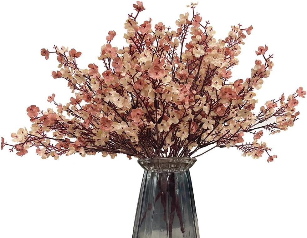 WEISPARK Babys Breath Artificial Flowers, Faux Silk Flower European Fake Plants DIY Bouquet Fake Floral for Office Kitchen Wedding Restaurant Centerpieces Party Decor