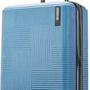 American Tourister Stratum XLT Expandable Hardside Luggage with Spinner Wheels, Blue Spruce, Carry-On 20-Inch