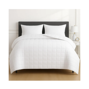 HomeSmart 50 lbs Weighted Blanket King Size, The Heaviest Weighted Blanket, Breathable Soft Fabric, Fits California King Beds, Very Heavy, White