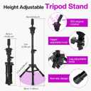 Neverland Beauty & Health Wig stand with Head,Wig Head Mannequin Head with Wig Stand Tripod,Manikin Canvas Head Set for Wigs Making Display with Wig caps,T Pins Set Bristle Brush(Red)