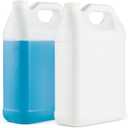 kitchentoolz Empty Gallon Jugs with Caps - Plastic F-Style HDPE Container with Secure Seal Lid - Liquid Storage, Oil & Water Transport Reusable Bottle - Pack of 2