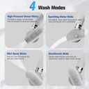 4 Modes Multifunctional Kitchen & Bathroom Water Filter for Sink Faucet with 2pcs Replacement Filters - 99.9% Chlorine Removal - Skin Hydration in 2 Weeks-Compatible with Most of Faucet