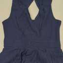 ANRABESS Women Jumpsuits Sleeveless V Neck Elegant Dressy Casual Backless One Piece Pants Romper 2025 Summer Outfits Navy Blue Small