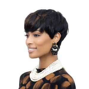 Afro Wigs For Black Women Pixie Wigs Black Wig With Chocolate Brown Short Brown Wig With Bangs Brown Bob Short Cut For Black Women Black Bob With Bangs (Black and Brown) (T30)