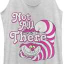 Women's Alice in Wonderland Not All There Racerback Tank Top (White Heather) S