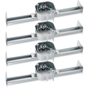 Therwen 4 Pieces Adjustable Fan Electrical Box Brace for Ceiling Fans and Light Fixtures Ceiling Fan Mounting Bracket, 14.2 Inches in Length
