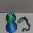 TBOLINE 12" 3D Printed Dragon Egg, Cool 3D Printer Articulated Crystal Dragon Toys for Kids, Surprise Animals Figurines Fidget Dinosaur Eggs Toys for Boys Kids Teen 5-7 4-6 8-12 (Laser Green)