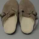 Women's Fuzzy Suede Clogs Leather Mules Fur Lined Soft Non Slip Potato Shoes with Arch Support 39