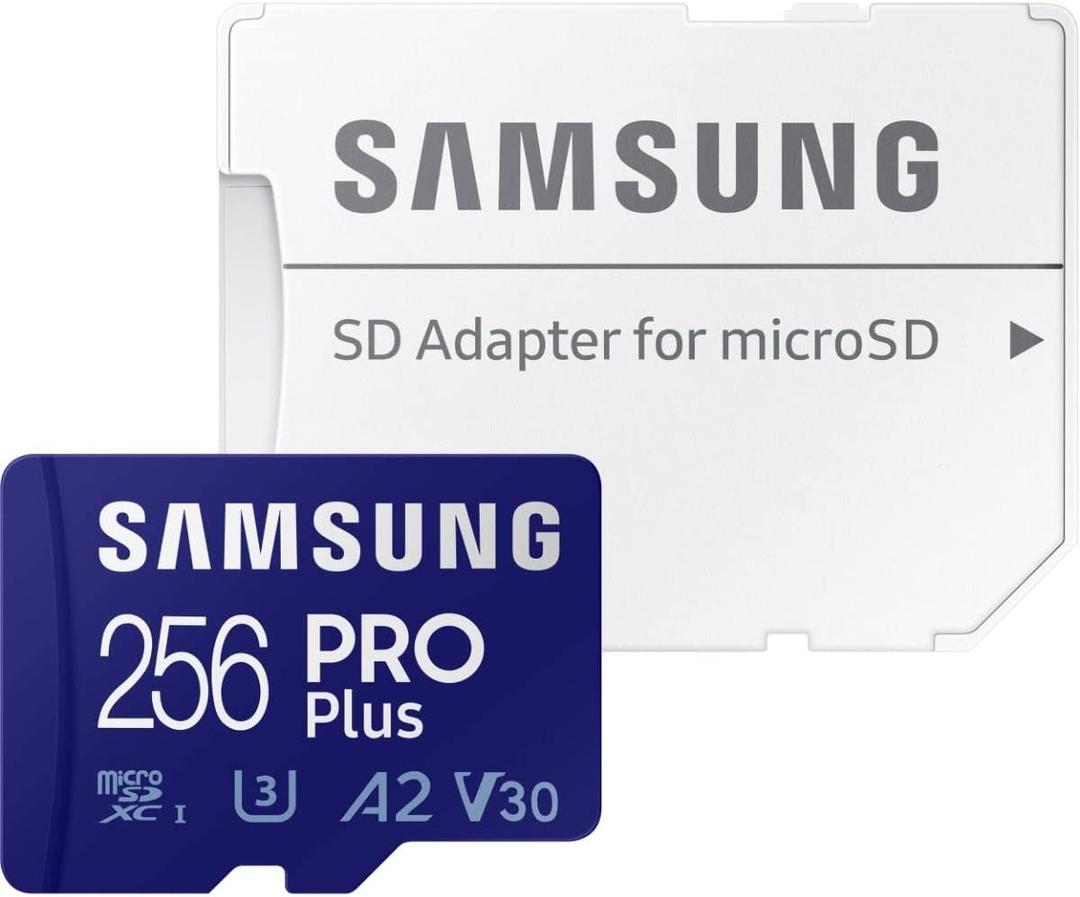 Samsung 256GB PRO Plus MicroSD Card (2021), Read & Write Speeds Up to 160MB/s & 120MB/s, Compatible to UHS Interface, U3, V30, A2