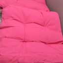 Reyox Outdoor Chair Cushions Set of 3, Waterproof Patio Loveseat Cushions with Ties, Thickened Replacement Cushions for Wicker Furniture Hot Pink 3 PCS