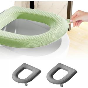 Waterproof Toilet Seat Cushion, 2024 New Toilet Seat Cover Pads, Reusable Waterproof EVA Toilet Seat Cushion, Padded Toilet Seat, Washable Toilet Cover Seat Pad for Home Hotel (Gray 2psc)