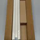 White Curtain Rods for Windows 48 to 84 Inches Adjustable Decorative 1 Inch Diameter Single Window Curtain Rod Set with Classic Finials, White Finishing (28"-88")