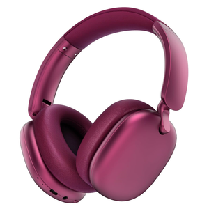 RORSOU C6 Active Noise Cancelling Headphones, Wireless Over Ear Bluetooth Headphones, 60H Playtime, Lightweight Folding Deep Bass Comfort Fit Ear Cups Headset with Mic for iPad/Travel/PC/Home Red