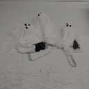 BAYN Halloween Ghost Pathway Stake Lights, 3 Pack White Cloth Ghost Decor with 15 Cool White LEDs Pathway Markers Best for Outdoor, Porch, Yard, Halloween Holiday Decoration