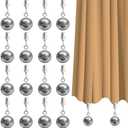 16 Pack Heavy Duty Curtain Weights for Outdoor, Stainless Steel Drapery Clip Keepping Curtain Panel Straight, Keep Outdoor Curtain Flag from Waving, Help Weigh Down Sun Curtain Tablecloth Garden Flag