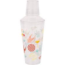 Poolside Summer Plastic Cocktail Shaker, 10" - 1 Pc. - Perfect for Beach Parties