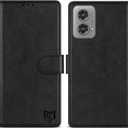 ZZXX for Motorola Moto G 5G 2024 Wallet Case with [RFID Blocking] Card Slot Kickstand Magnetic Closure Leather Flip Fold Protective Phone Case for Moto G 5G 2024 Case Wallet(Black-6.6 inch)